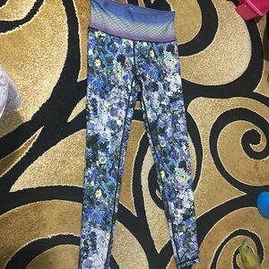 Nanette Lepore Play Watercolor Blue Printed Leggings XS/TP